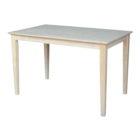 International Concepts Rectangle Solid Wood Top Table, Unfinished, 30 W, 48 L, 30 in H, Wood, Unfinished K-3048-30S